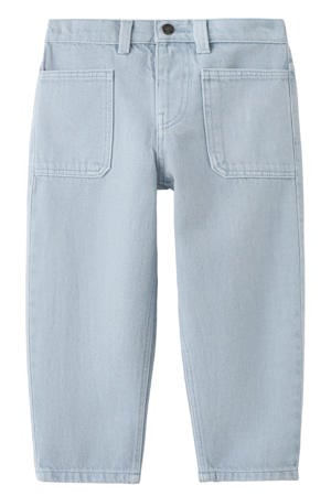 straight leg jeans light blue denim