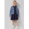 s.Oliver A-lijn jurk met glitter donkerblauw