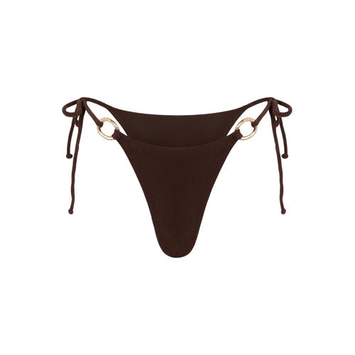 The Lola Club high leg strik bikinibroekje Josey bruin afbeelding