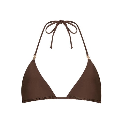 The Lola Club voorgevormde triangel bikinitop Jenna bruin afbeelding