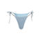 The Lola Club high leg strik bikinibroekje Josey met lurex lichtblauw