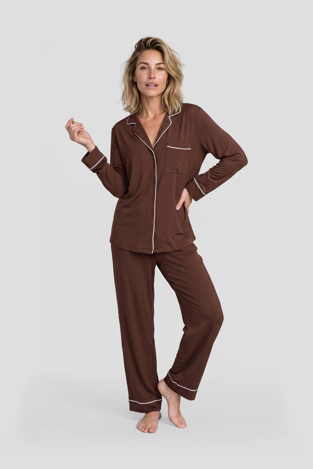 Dreamcovers pyjama set - donkerbruin