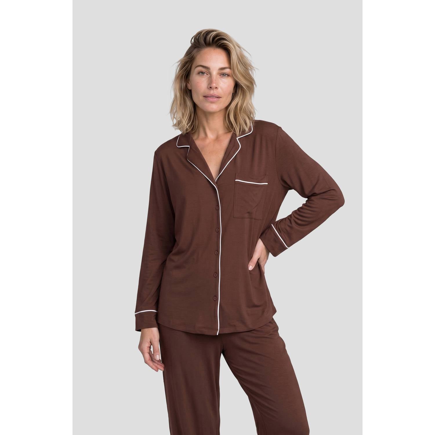 Dreamcovers pyjama set donkerbruin