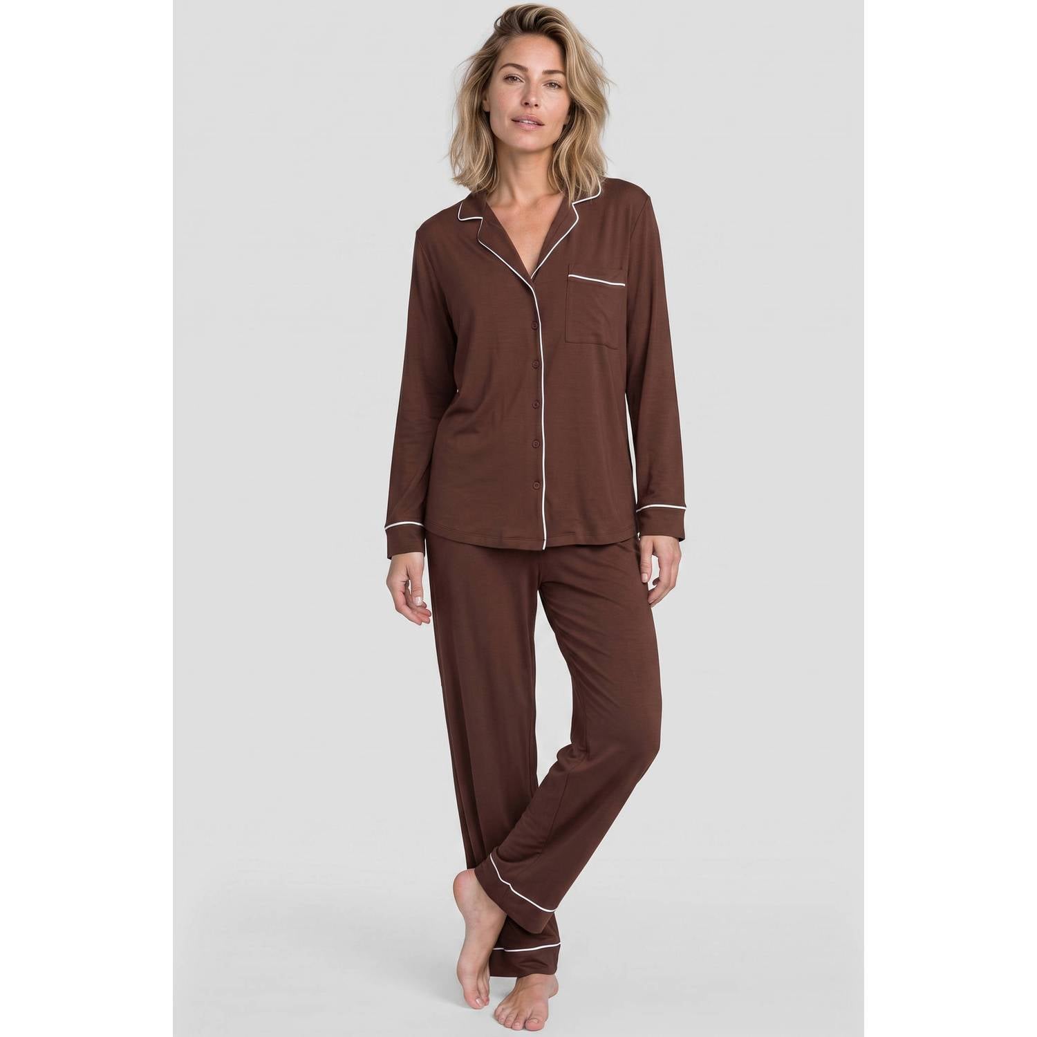 Dreamcovers pyjama set donkerbruin