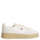Tommy Jeans leren sneakers met plateauzool - ecru