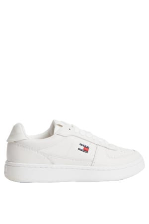 leren sneakers met logo wit