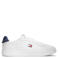 Tommy Jeans leren sneakers met logo wit