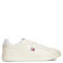 Tommy Jeans leren sneakers met logo ecru