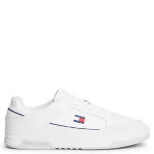leren sneakers met logo - wit