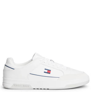 leren sneakers met logo - wit