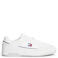 Tommy Jeans leren sneakers met logo - wit