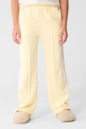 wide leg broek lichtgeel
