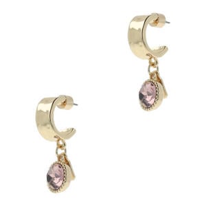 gold plated oorbellen Blush Rose