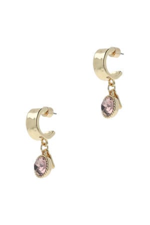 gold plated oorbellen Blush Rose