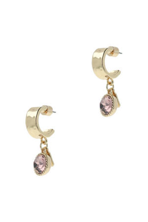 gold plated oorbellen Blush Rose