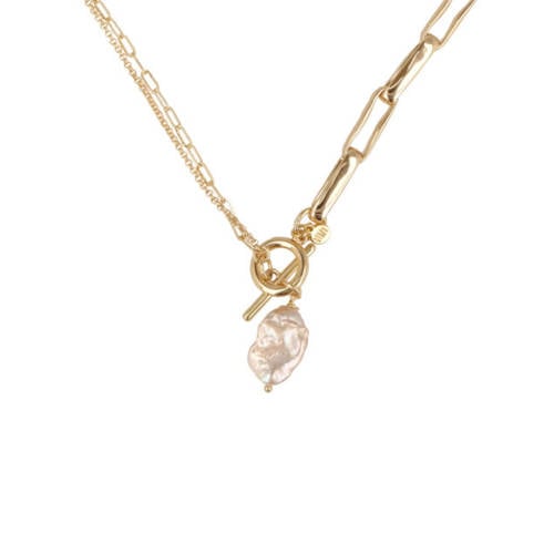Otazu gold plated ketting + armband Divine Pearl afbeelding
