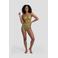 BEACHWAVE high waist bikinibroekje met lurex - olijfgroen