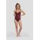 BEACHWAVE corrigerend badpak met voorgevormde cups en lurex - bordeaux