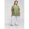 Gozzip katoenen rechtvallend broderie blousetop Plus Size - groen