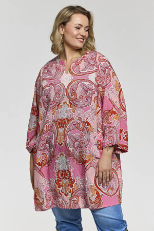 tuniek met paisley print roze