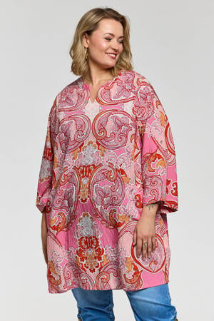 tuniek met paisley print roze