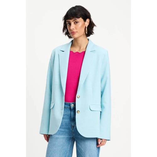 POM Amsterdam regular blazer lichtblauw afbeelding