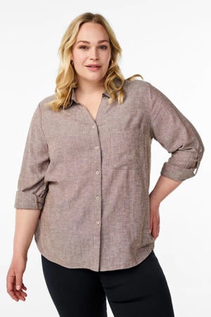 gestreepte blouse met linnen