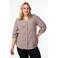 Zizzi gestreepte blouse met linnen