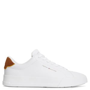 leren sneaker laag met meerkleurige print