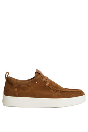 suède veterschoenen - cognac