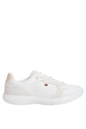 leren sneakers met logo - wit