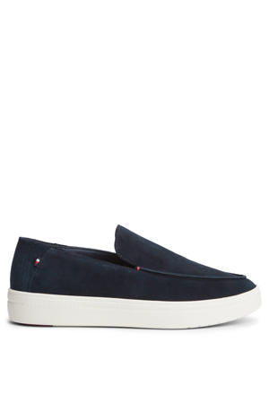 suède loafers - donkerblauw