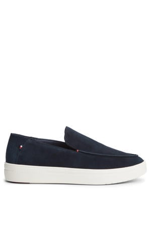 suède loafers - donkerblauw