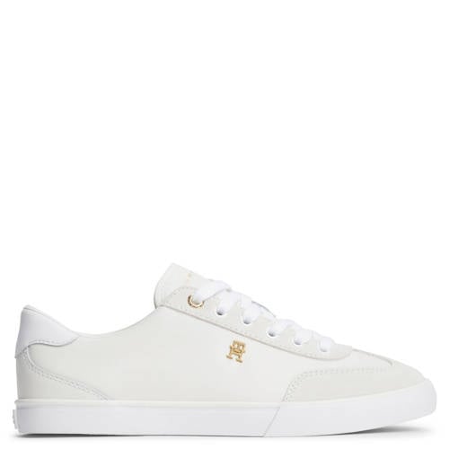 Tommy Hilfiger leren sneakers met logo ecru