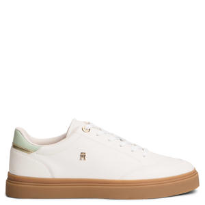 leren sneakers - wit/mintgroen