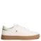 Tommy Hilfiger leren sneakers - wit/mintgroen