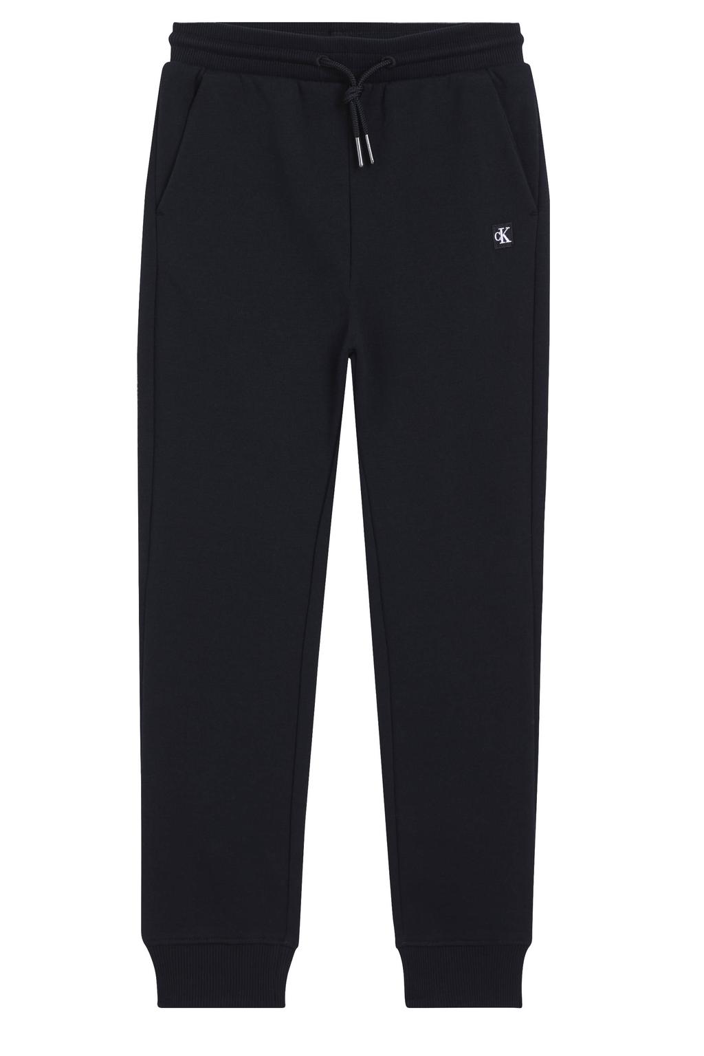 Zwarte jongens en meisjes Calvin Klein sweat joggingbroek met elastische tailleband met koord en effen