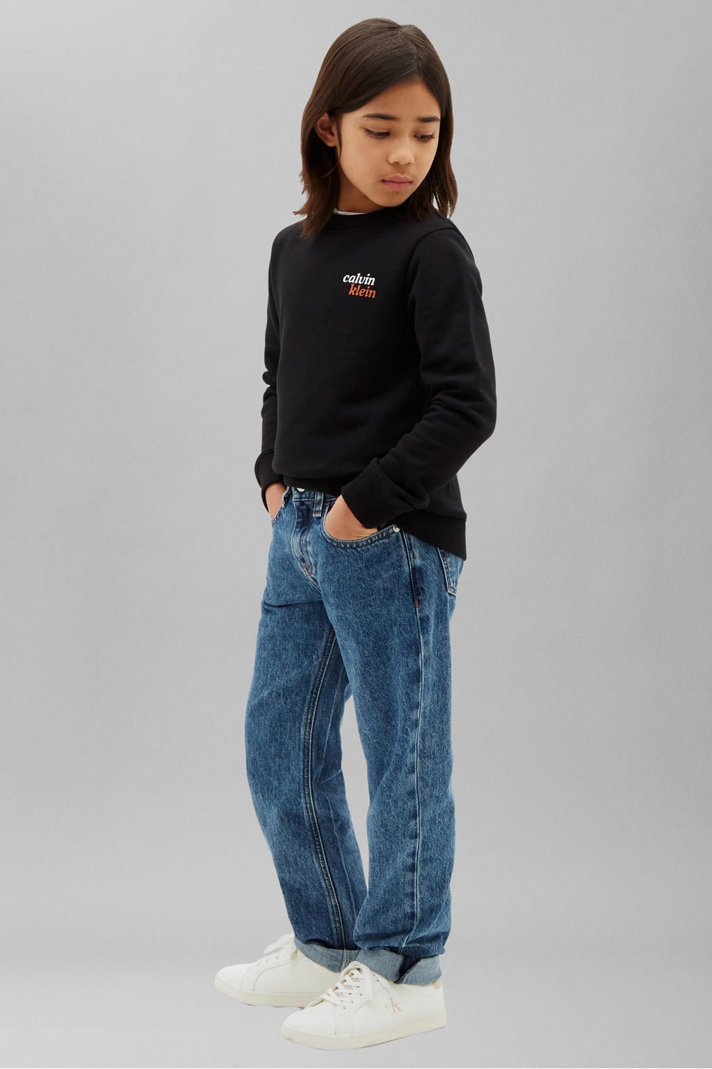 Calvin Klein sweater met backprint - zwart