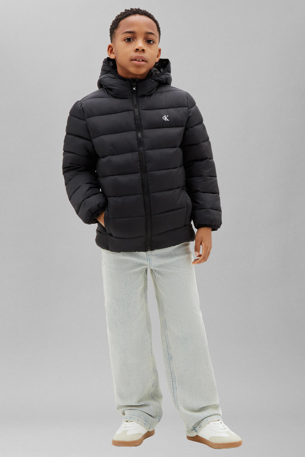 Calvin Klein gewatteerde winterjas - zwart