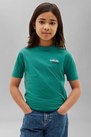 T-shirt met backprint - groen