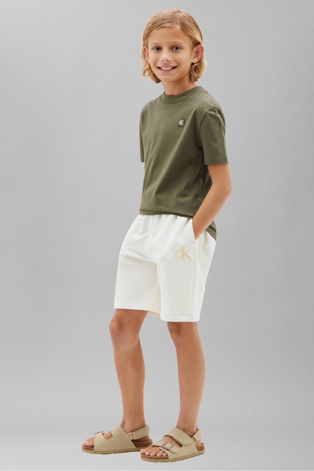 Calvin Klein T-shirt - olijfgroen