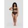 BEACHWAVE Curve voorgevormde beugel bikinitop met zebraprint - donkerbruin/zwart