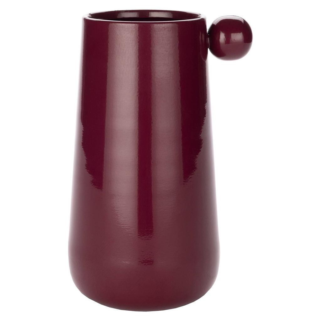 Dutchbone Dot vaas M Red Bordeaux