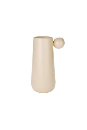 Dot vaas L Beige