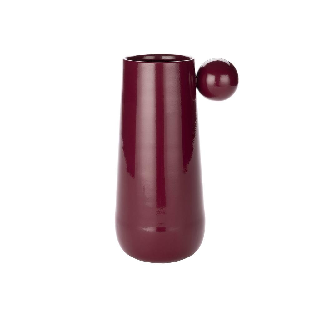 Dutchbone Dot vaas L Bordeaux Red