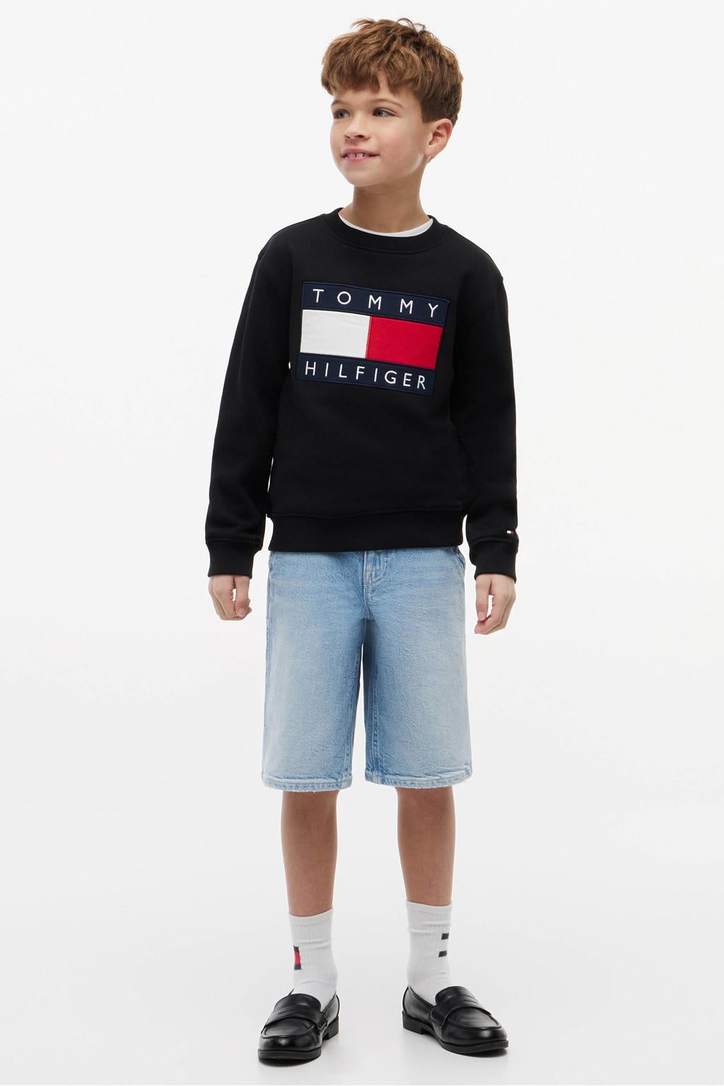 Tommy Hilfiger Sailor baggy denim short - lichtblauw