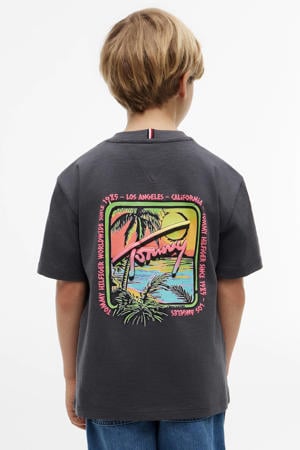 T-shirt met backprint - zwart