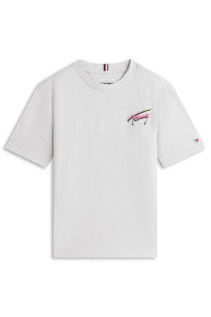 t-shirt met backprint - lichtgrijs