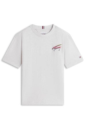 t-shirt met backprint - lichtgrijs