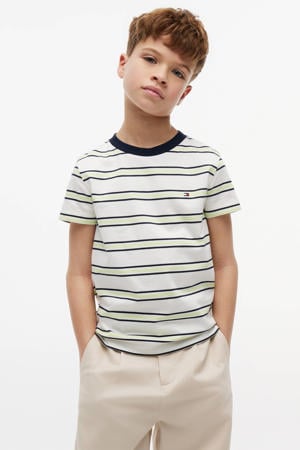 gestreept T-shirt ecru